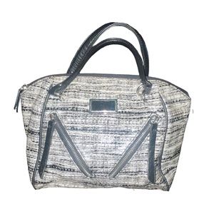 Juicy Couture Gray Faux Leather “Tweed-Look” Tote Bag